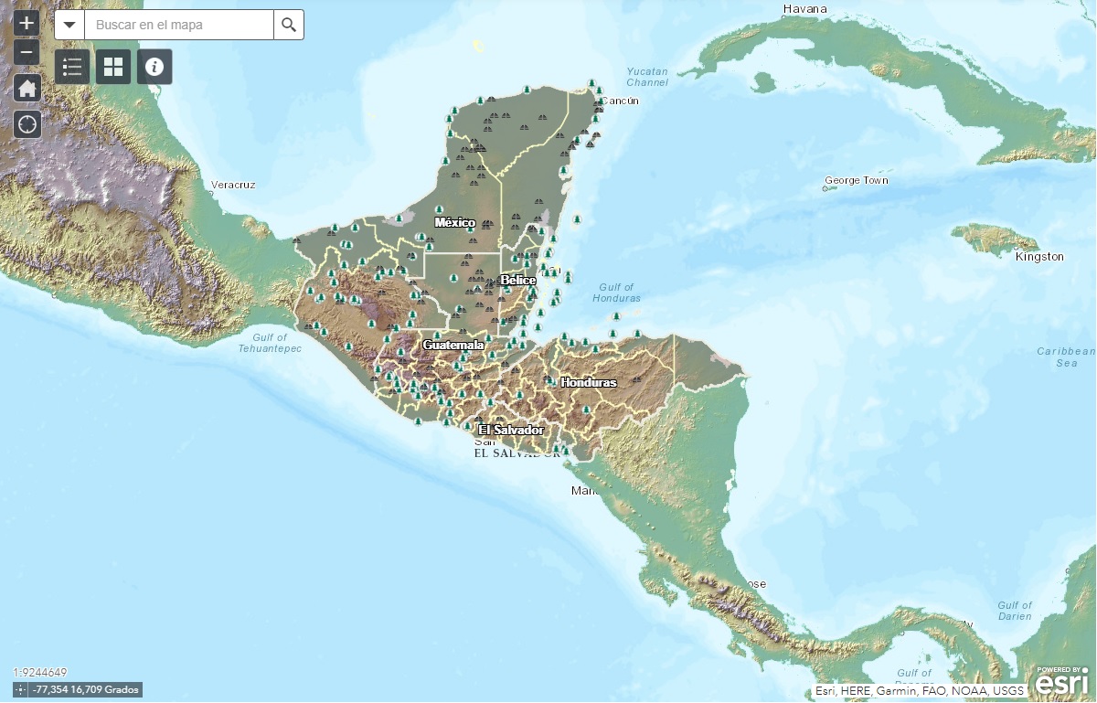 Mapa Interactivo del Mundo Maya