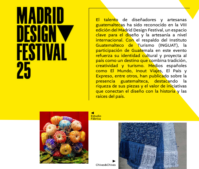 Guatemala muestra su creatividad en el Madrid Design Festival 2025